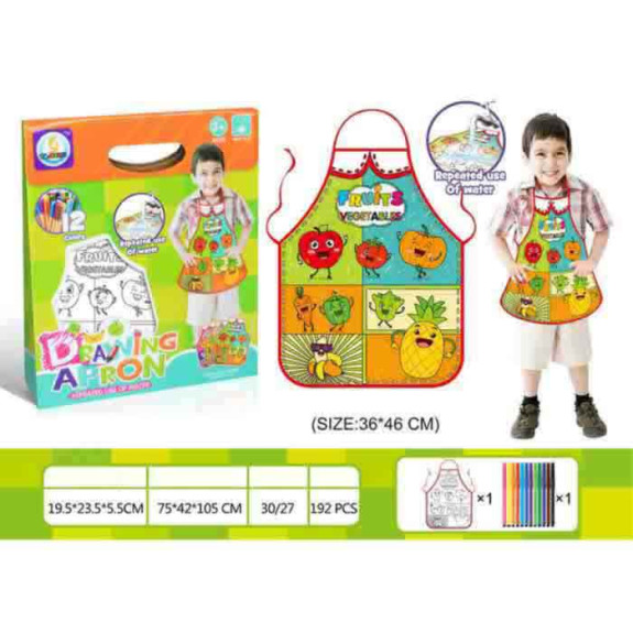 FRUIT AND VEGETABLE GRAFFITI APRON